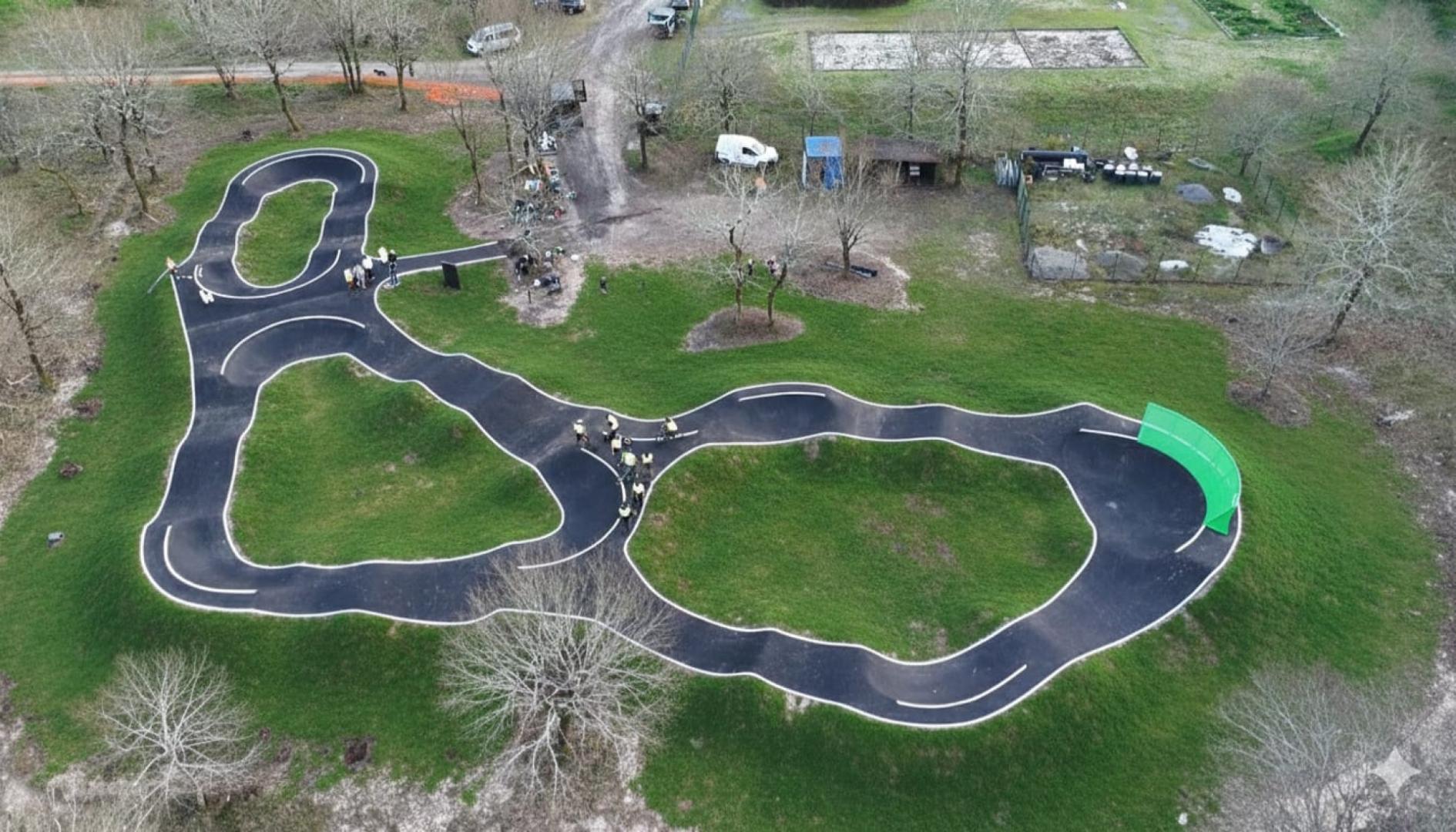 Photo aérienne du PumpTrack de Campet et Lamolère (drone)