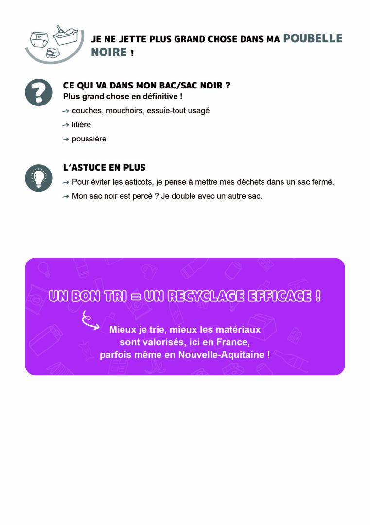Brochure sur les ordures ménagères (sac noir)