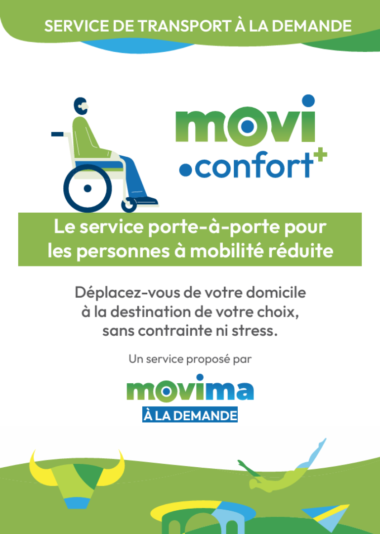 Flyer MOVI confort+ le service porte à porte pour les personnes à mobilité réduite