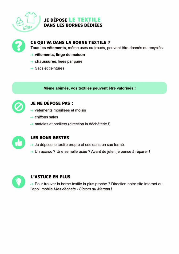Brochure sur les textiles